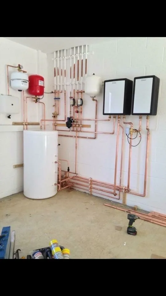 Professional heating and hot water installation