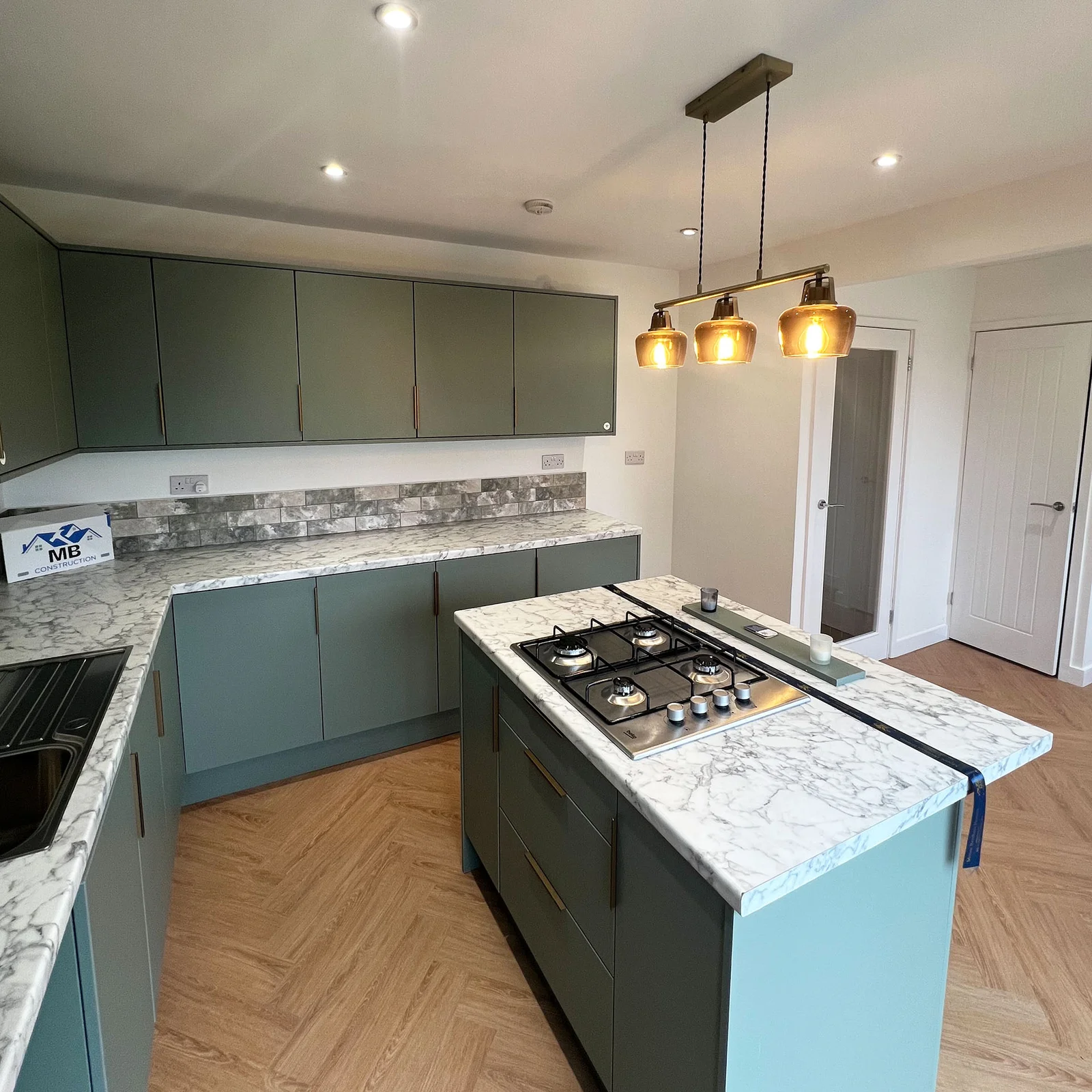 Modern kitchen built by MB Construction